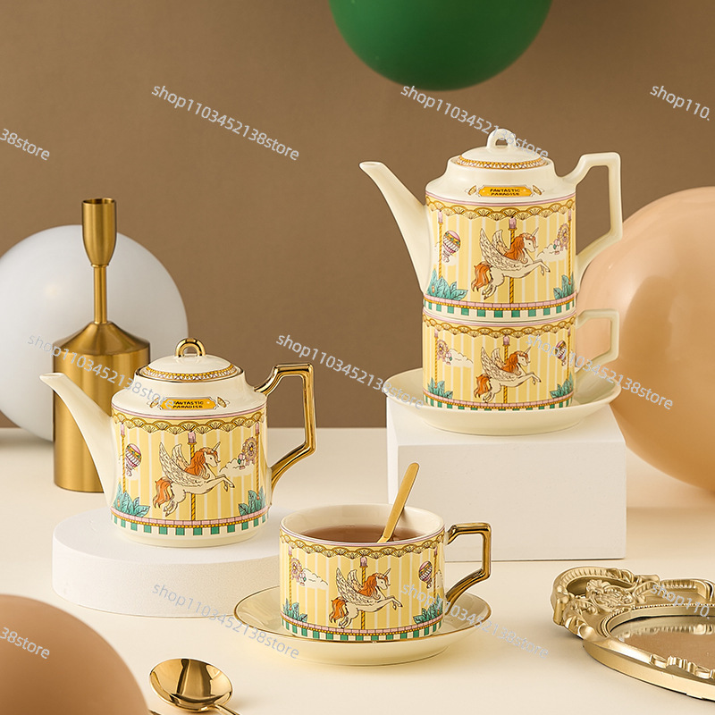 Coffee Tea Gift Set - Керамический чайный сервиз, карусель, подарочная коробка,
