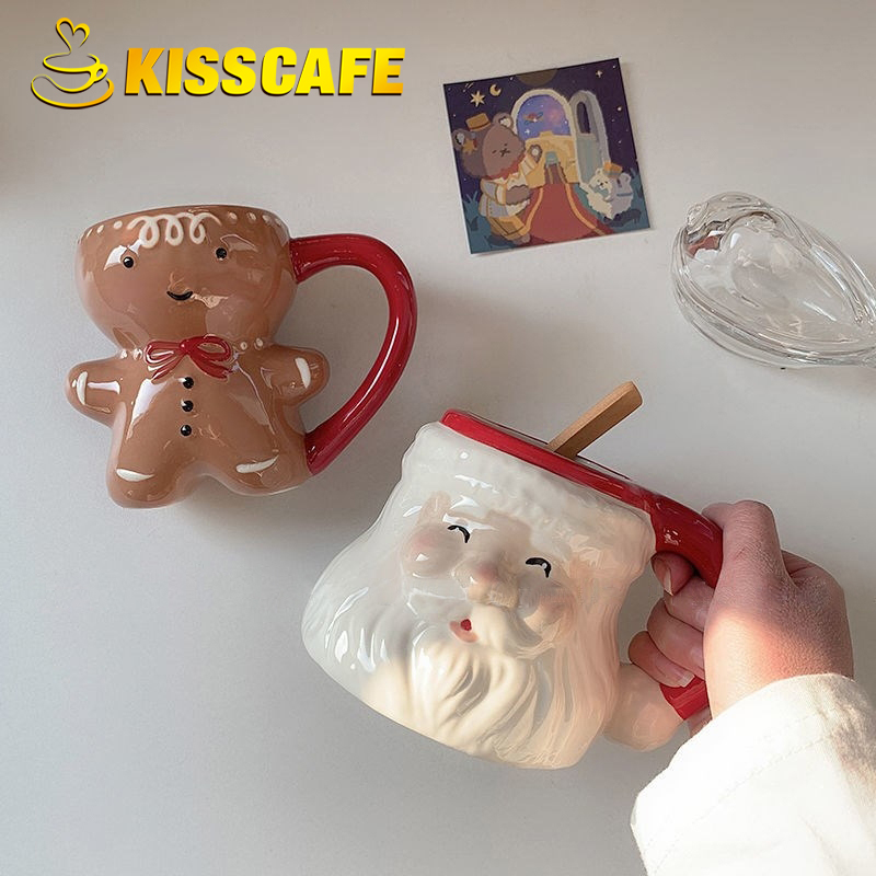 Coffee Tea Friends - Креативная Милая мультяшная Рождественская керамическая кружка
