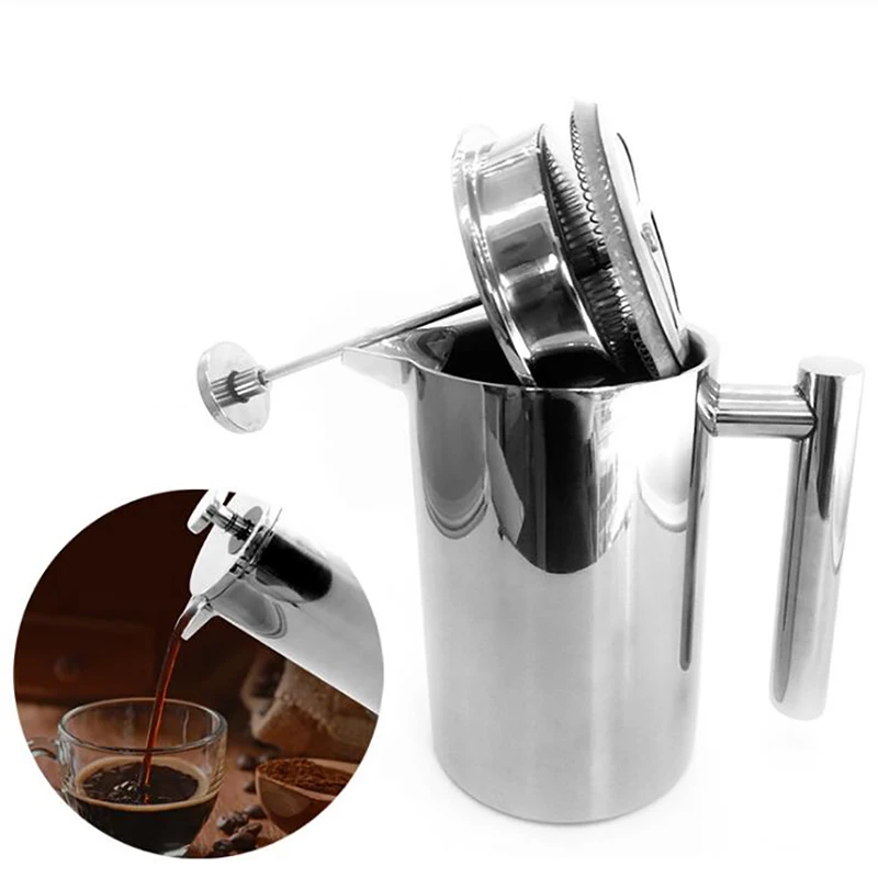 French Press Coffee & Tea - Термостойкая кофеварка-френч-пресс с двойными стенками и