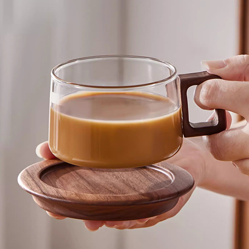 Кофейная кружка с деревянной р – обзор и цена Espresso Cup Saucer
