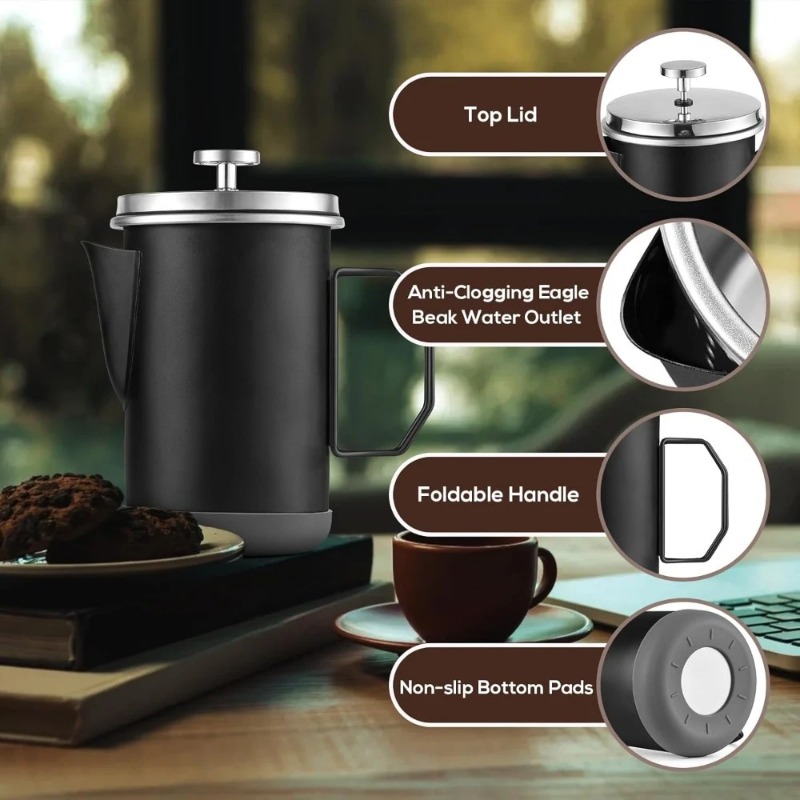 Французская кофеварка из нержа – обзор и цена French Press Coffee & Tea