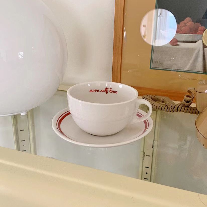 Корейские буквы, кофейная чашк – обзор и цена Espresso Cup Saucer