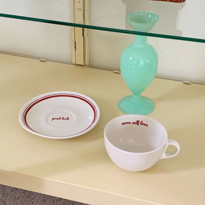 Корейские буквы, кофейная чашк – обзор и цена Espresso Cup Saucer